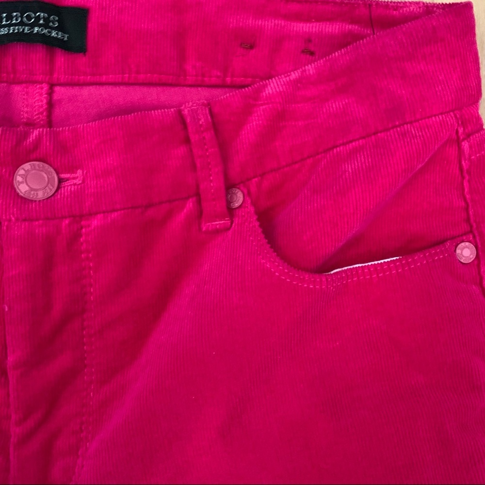 Talbots Hot Pink corduroy Straight Leg pants - Picture 4 of 5